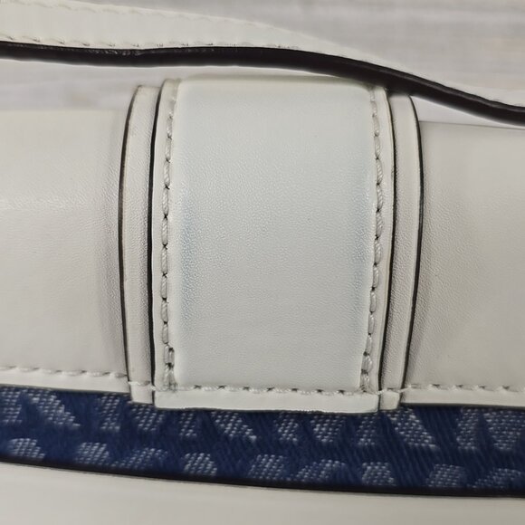 MICHAEL KORS Lillian SMALL CROSSBODY HandBag Purse Denim Blue White Pockets *VGC - Picture 4 of 16
